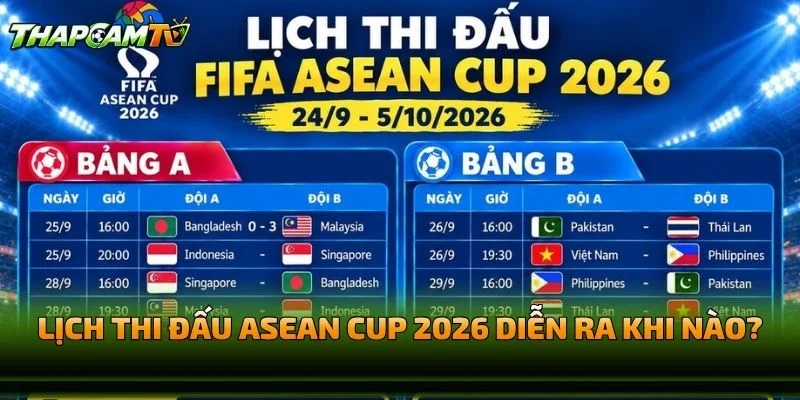 Lịch Thi Đấu ASEAN Cup 2026 Diễn Ra Khi Nào?
